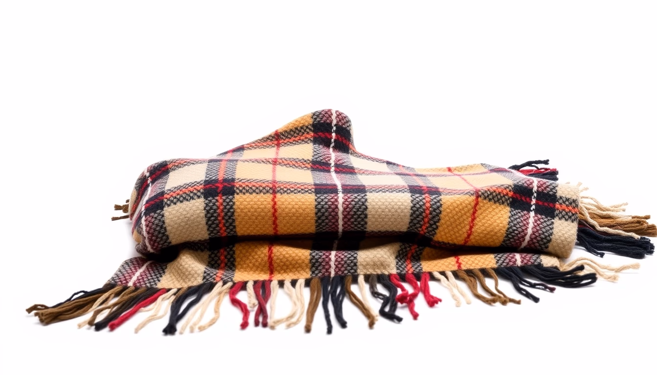 horse blanket wool plaid in editorial style