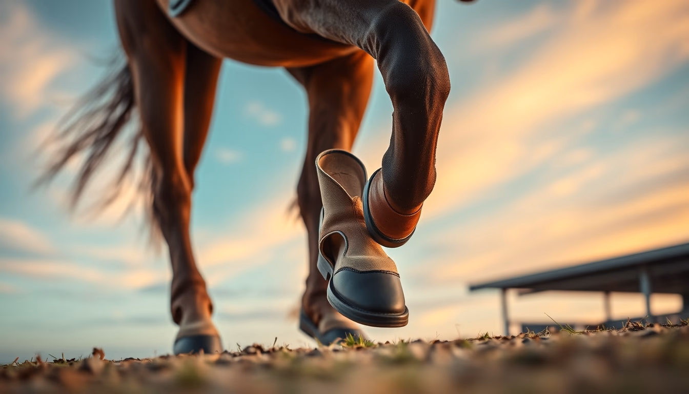 horse boots polo in editorial style