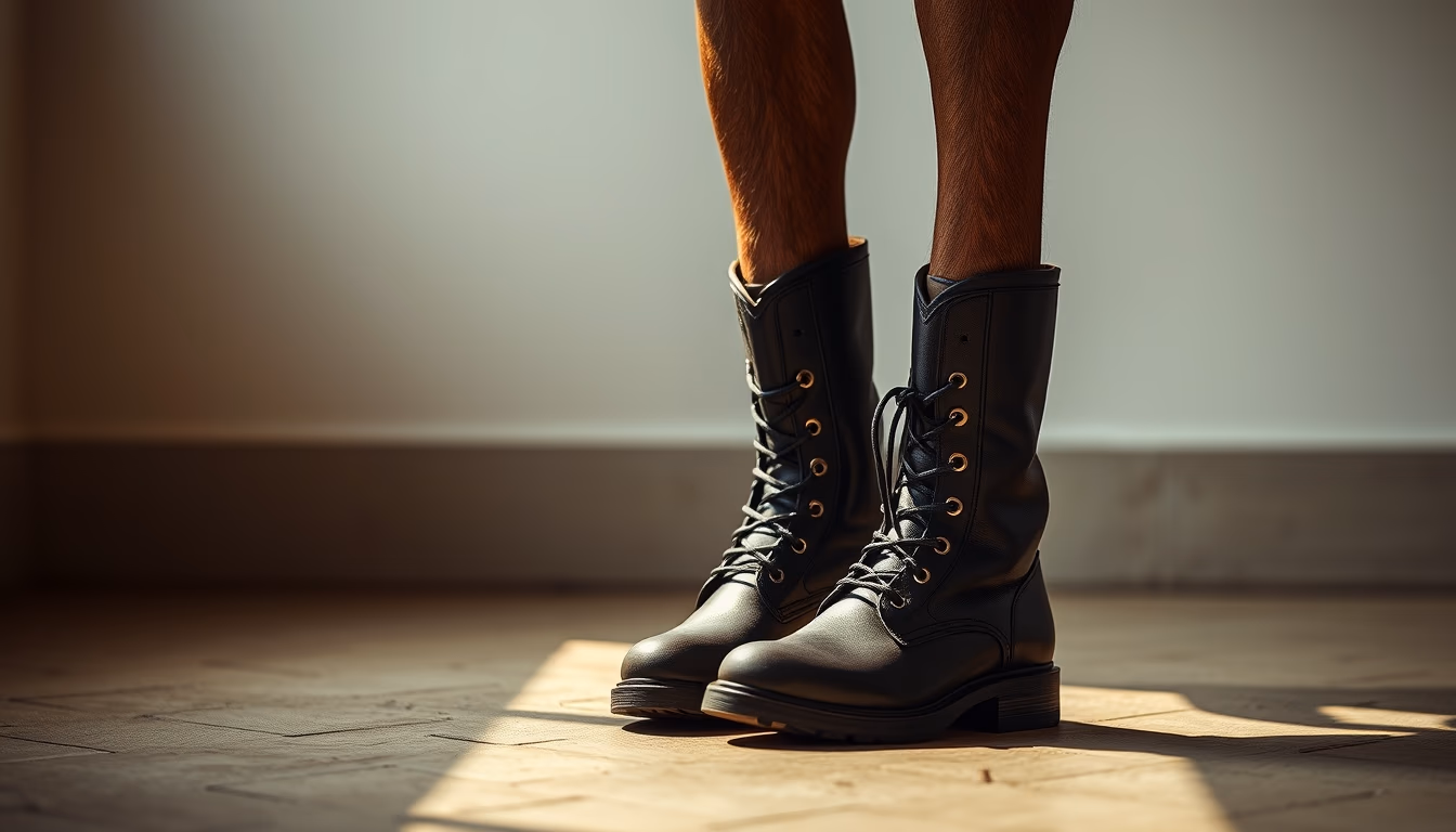 horse boots polo in editorial style