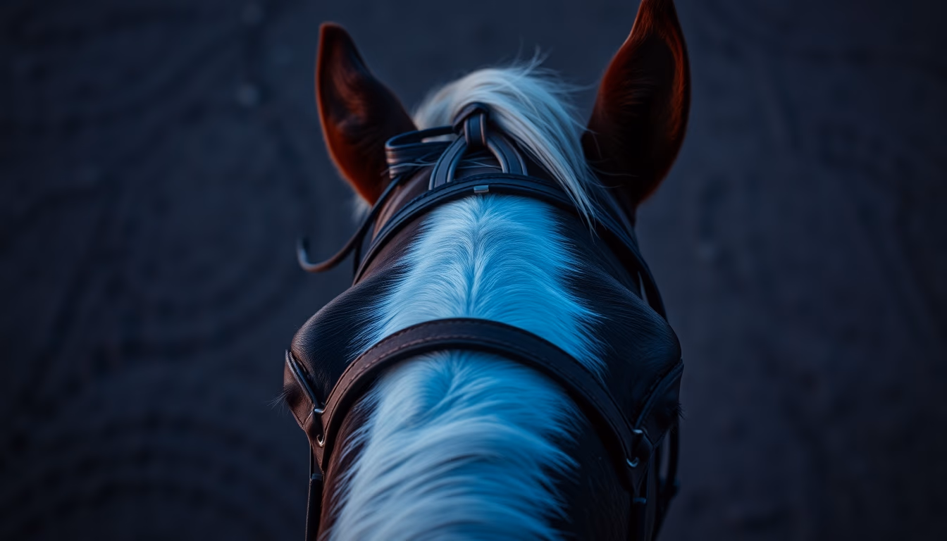 horse bridle reins in editorial style