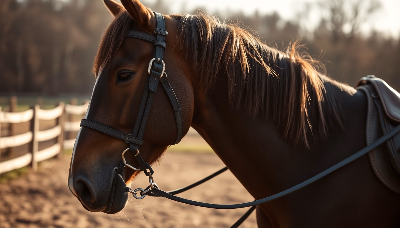 horse bridle reins in editorial style