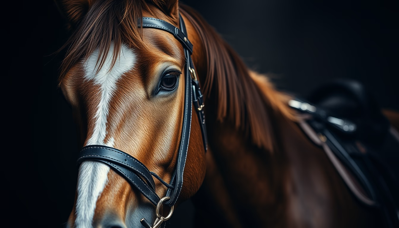 horse bridle reins in editorial style