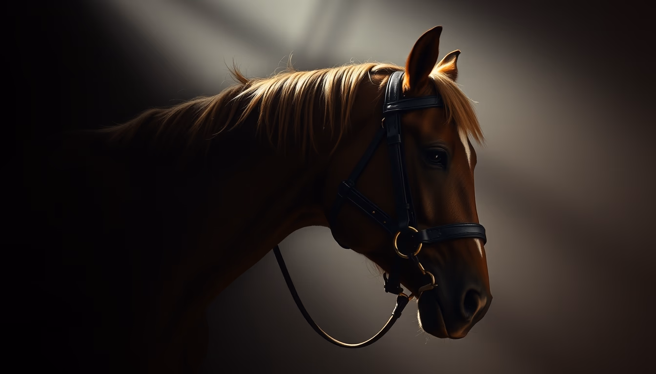 horse bridle reins in editorial style