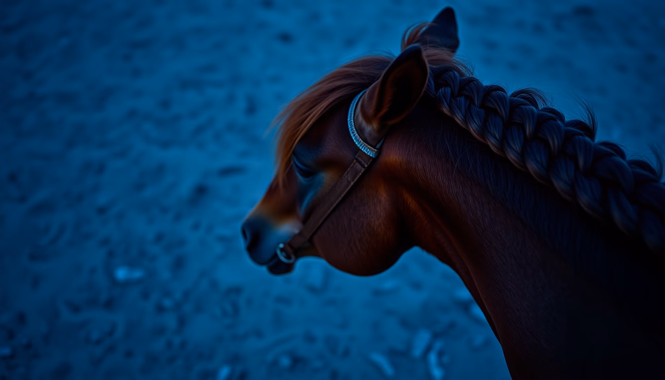 horse mane braided in editorial style