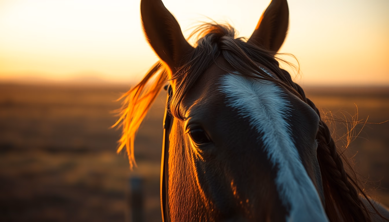 horse mane braided in editorial style