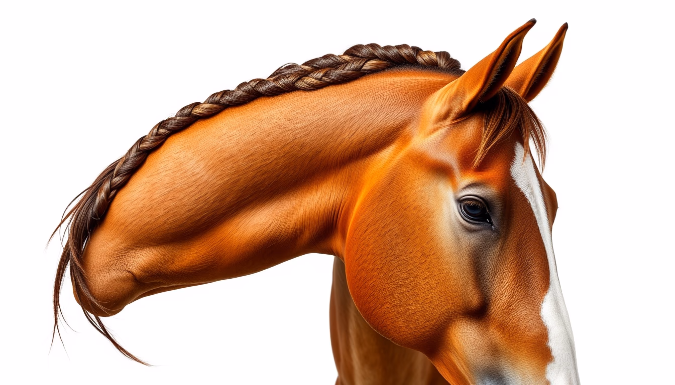 horse mane braided in editorial style