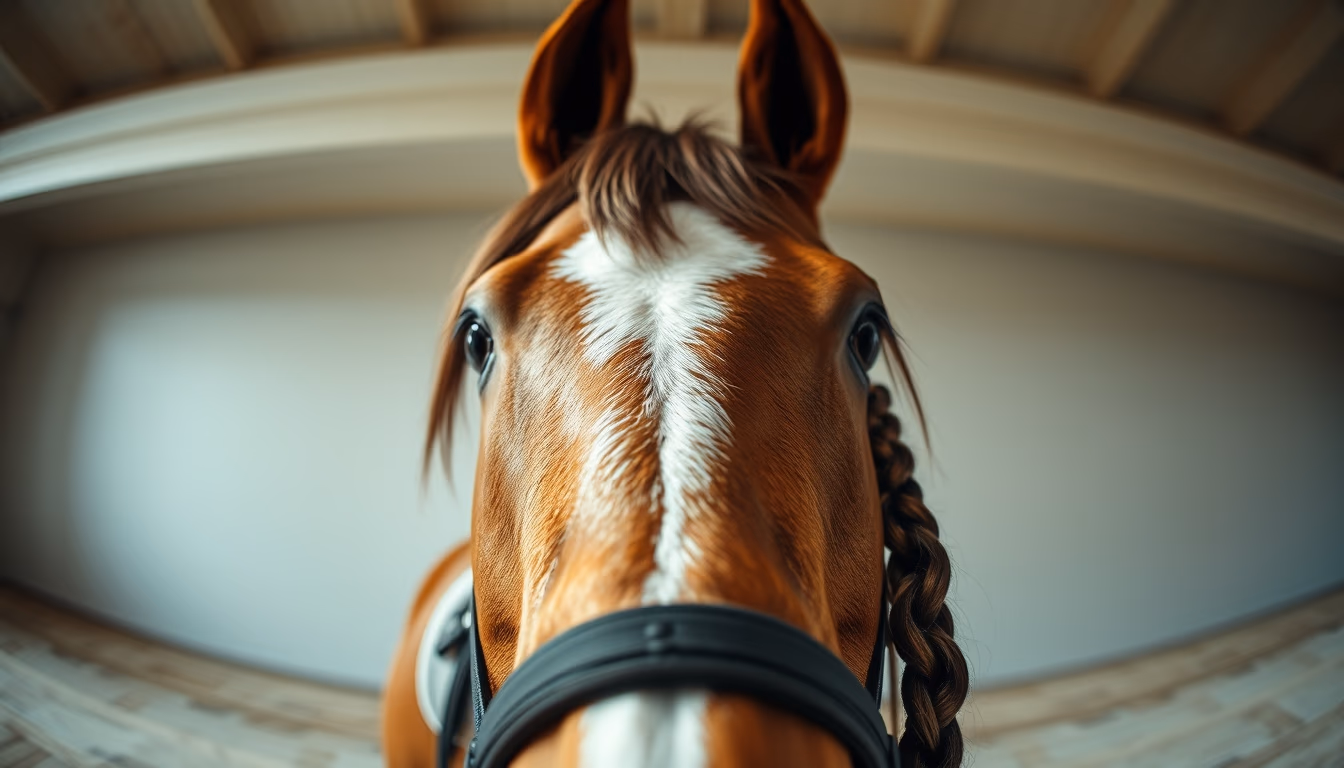 horse mane braided in editorial style