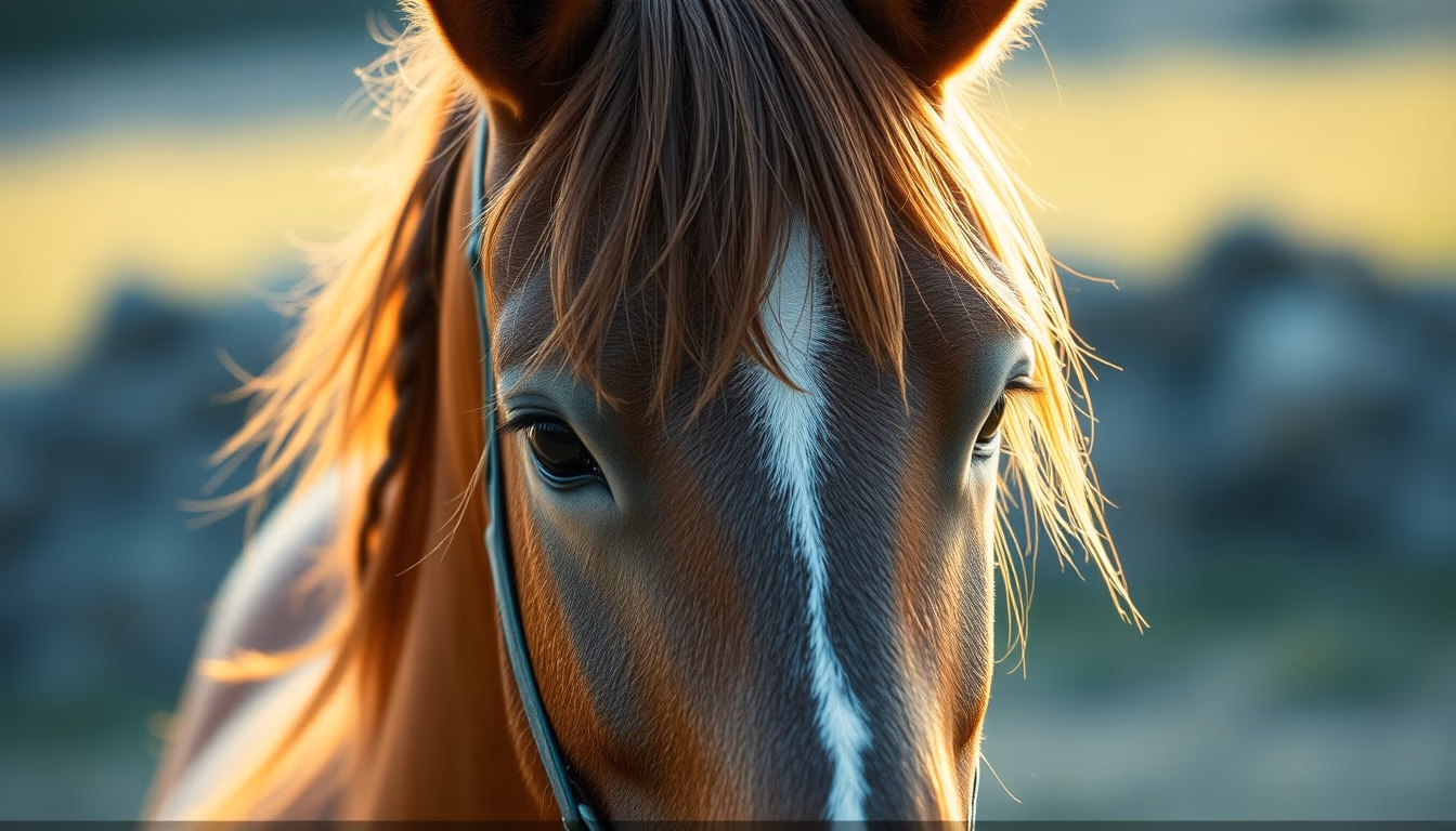 horse mane braided in editorial style