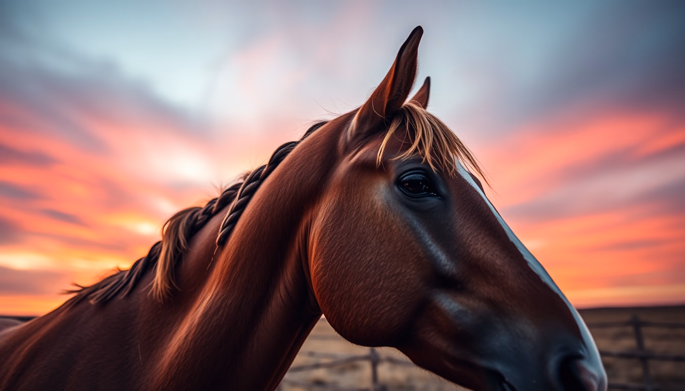 horse mane braided in editorial style