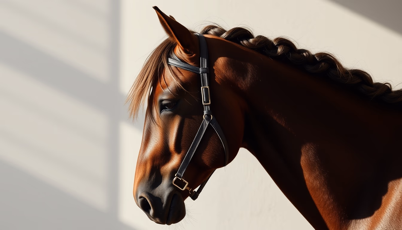 horse mane braided in editorial style