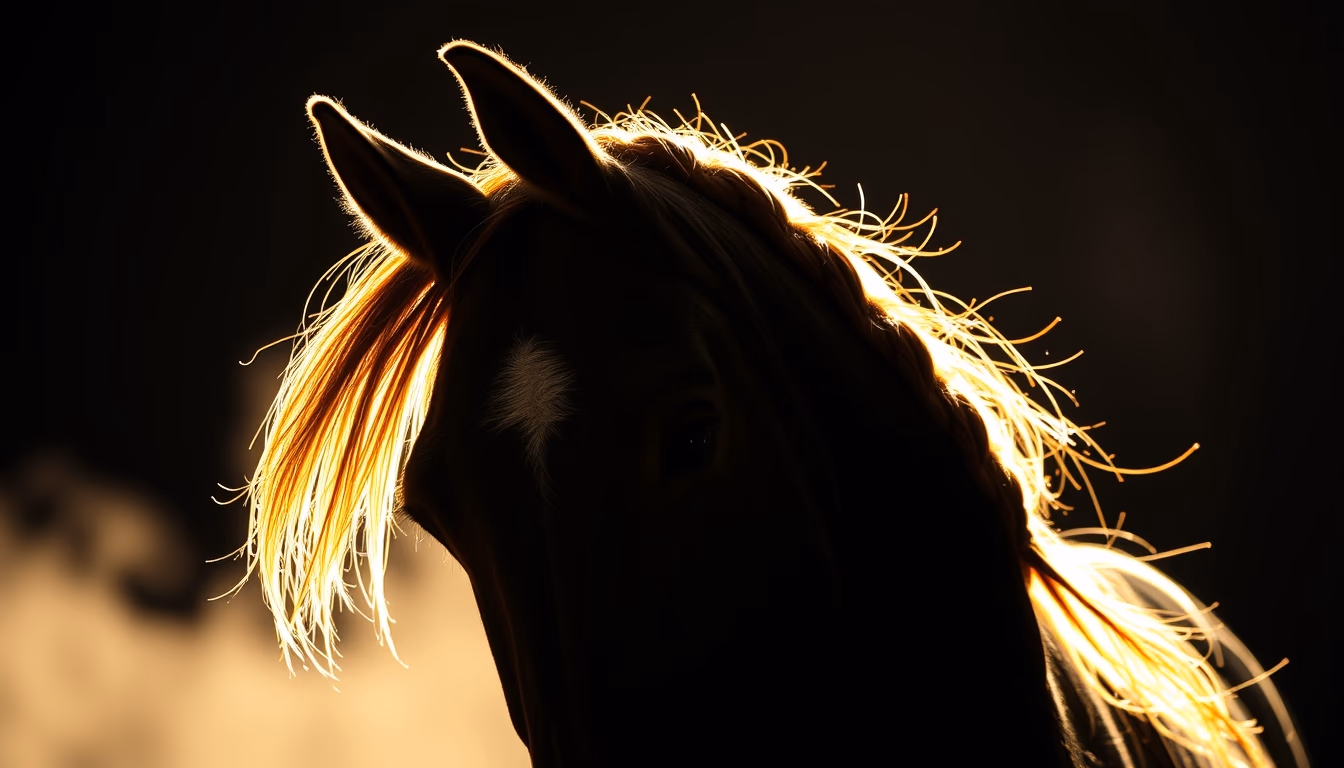 horse mane braided in editorial style