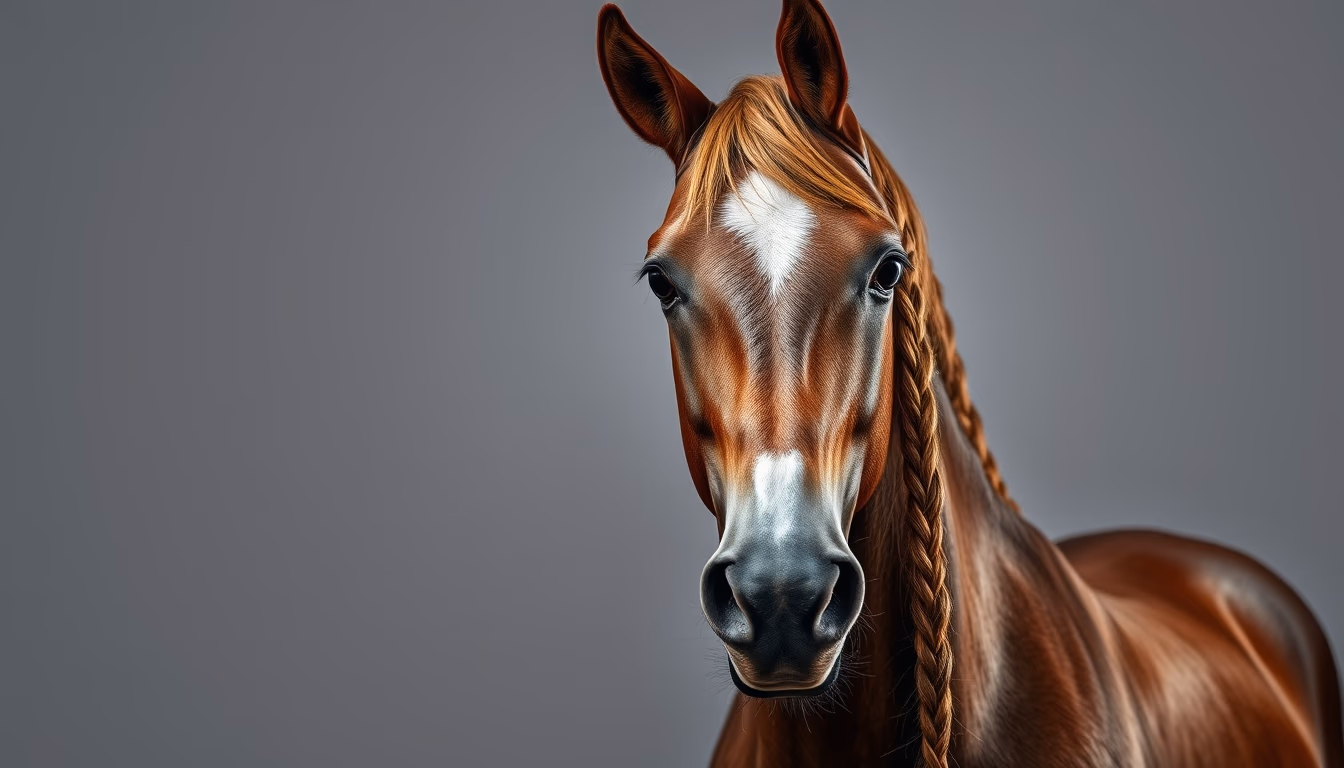 horse mane braided in editorial style