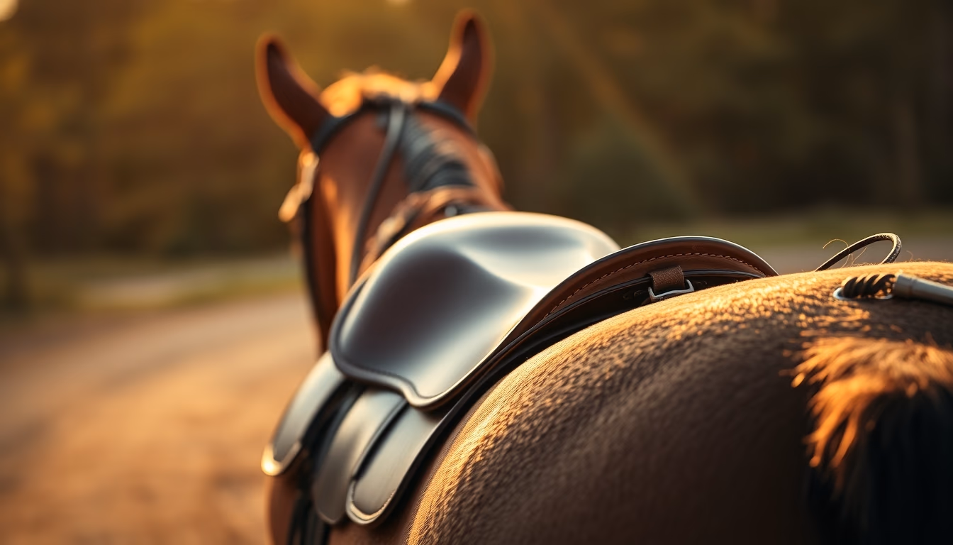 horse saddle leather in editorial style