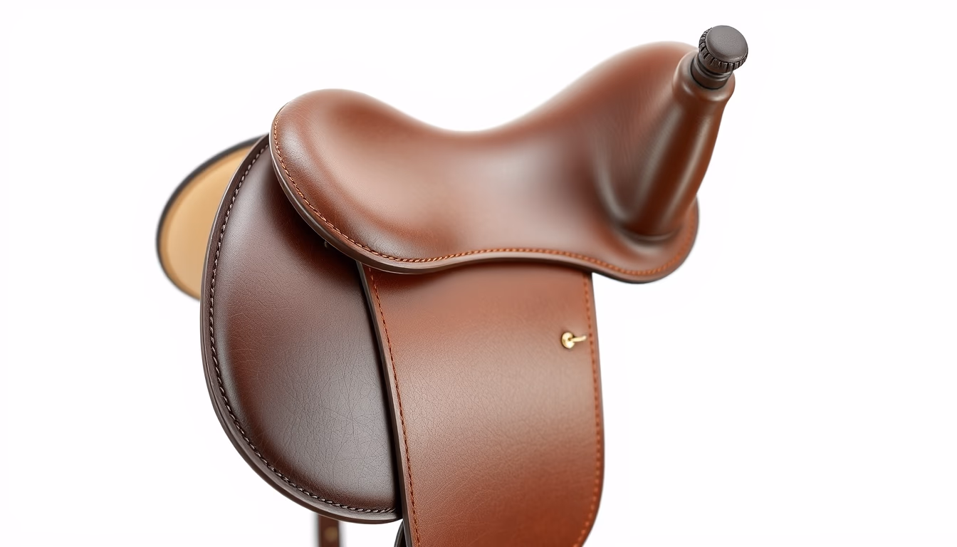 horse saddle leather in editorial style