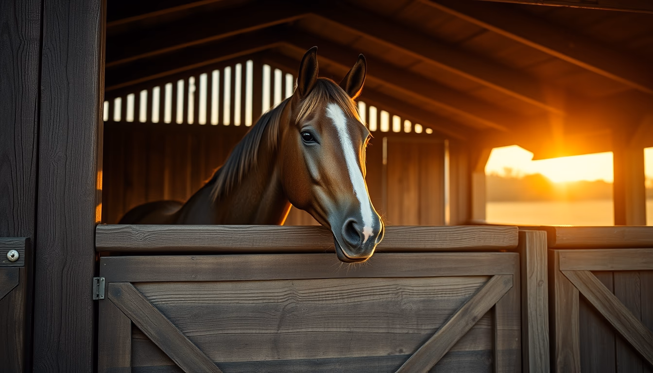horse stable wooden box in editorial style
