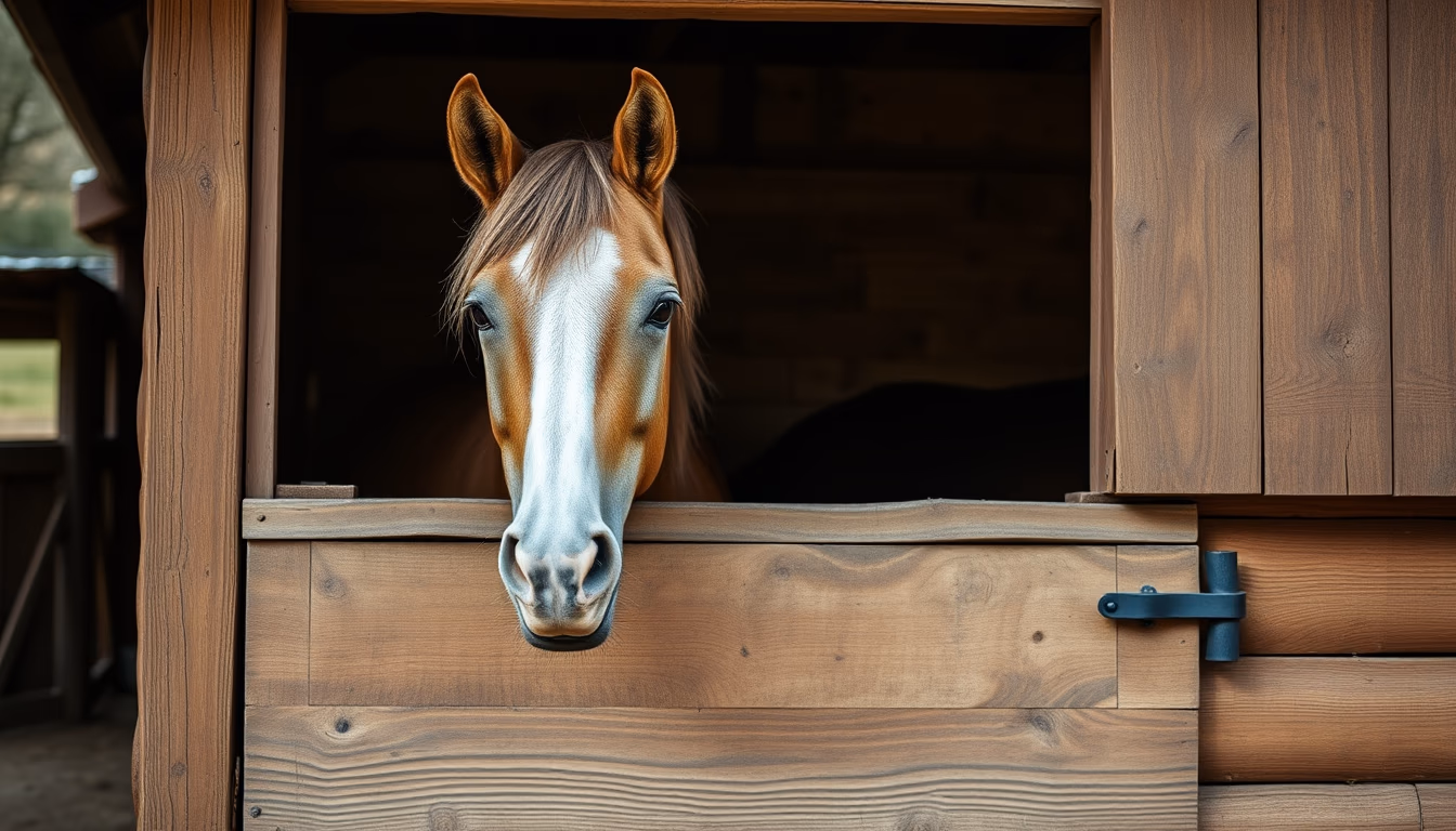 horse stable wooden box in editorial style