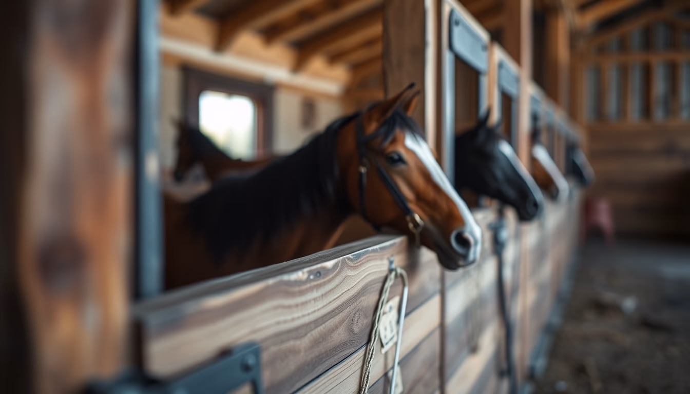 horse stable wooden box in editorial style