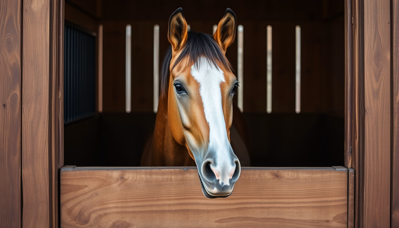 horse stable wooden box in editorial style