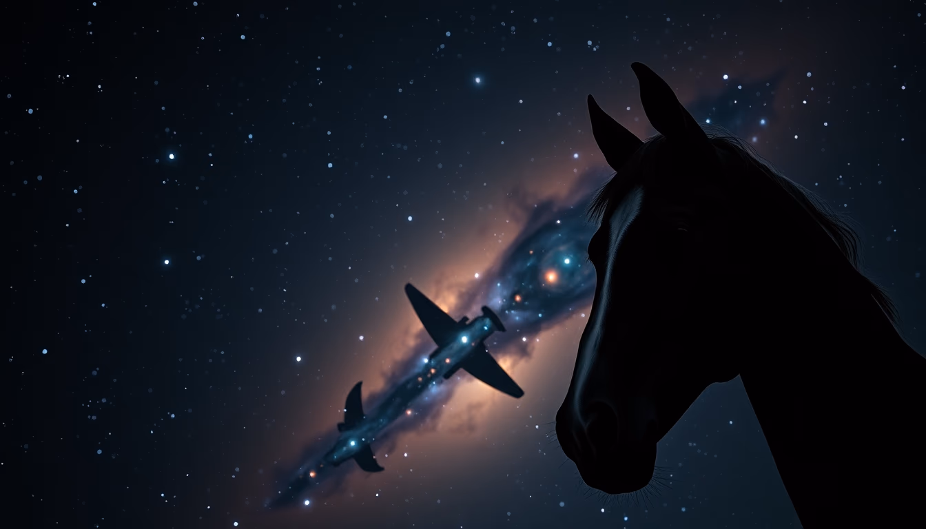 horsehead nebula dark in editorial style