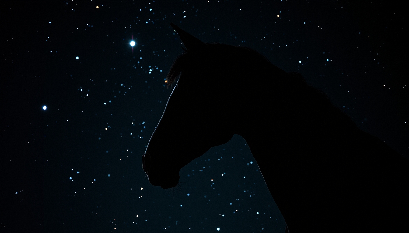 horsehead nebula dark in editorial style