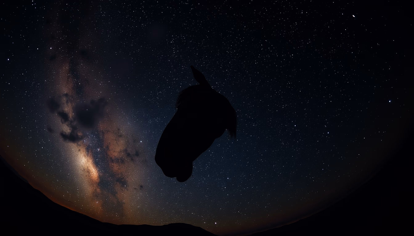 horsehead nebula dark in editorial style