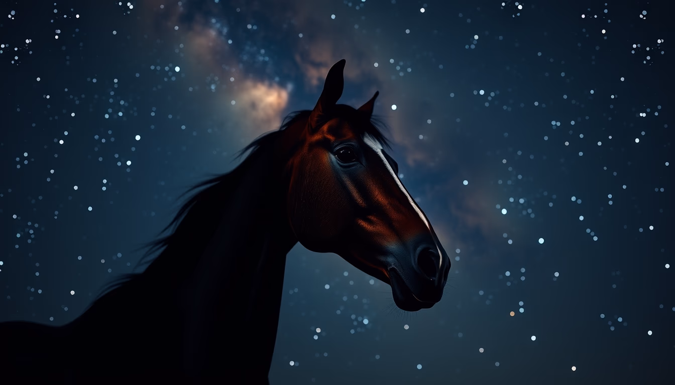 horsehead nebula dark in editorial style