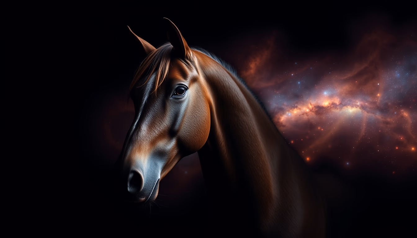 horsehead nebula dark in editorial style