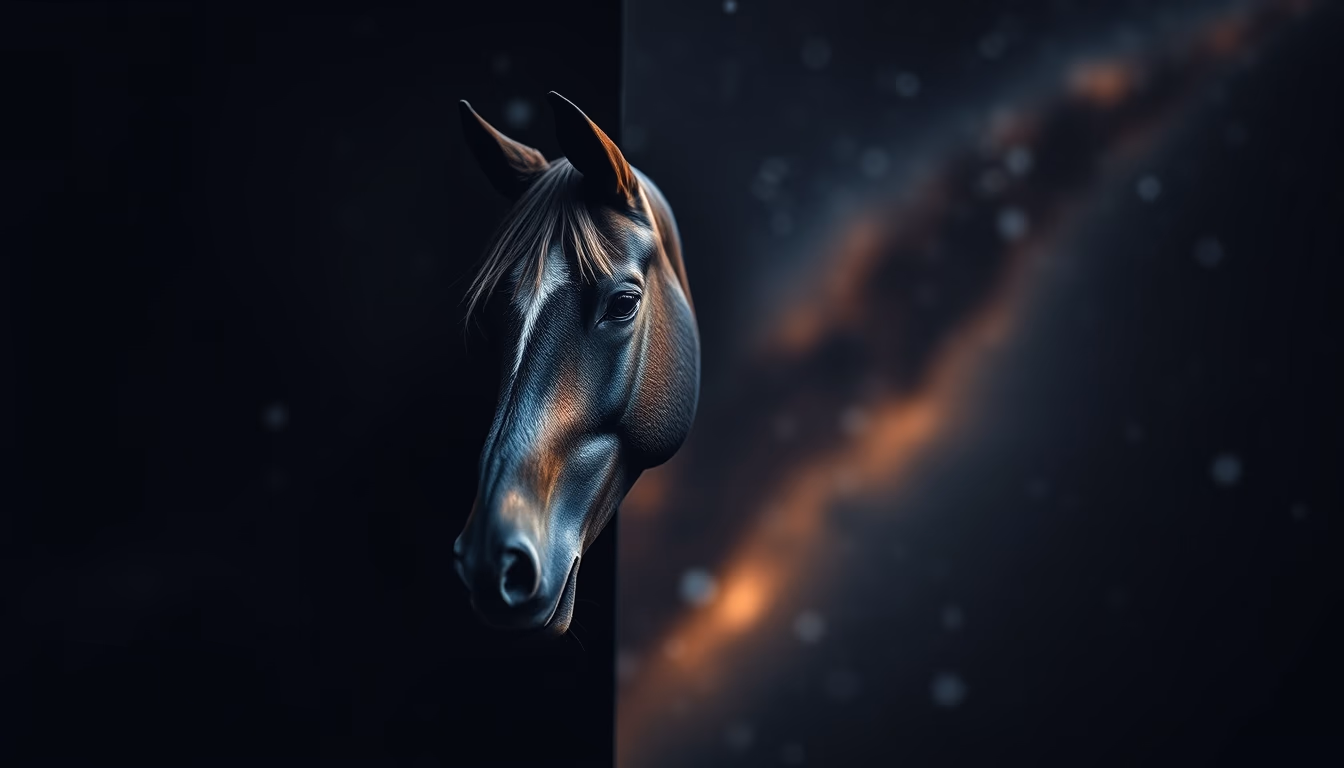 horsehead nebula dark in editorial style