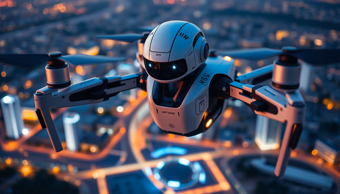 Robô humanoide atlas em estilo editorial