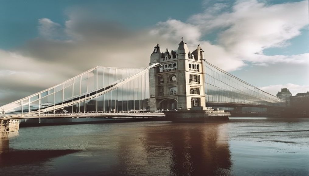 humber bridge uk in editorial style