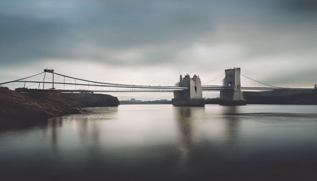 humber bridge uk in editorial style