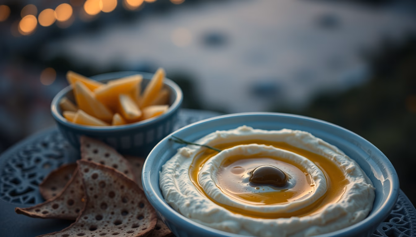 hummus pita olive oil in editorial style