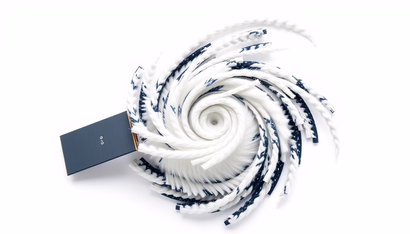 hurricane spiral satellite in editorial style