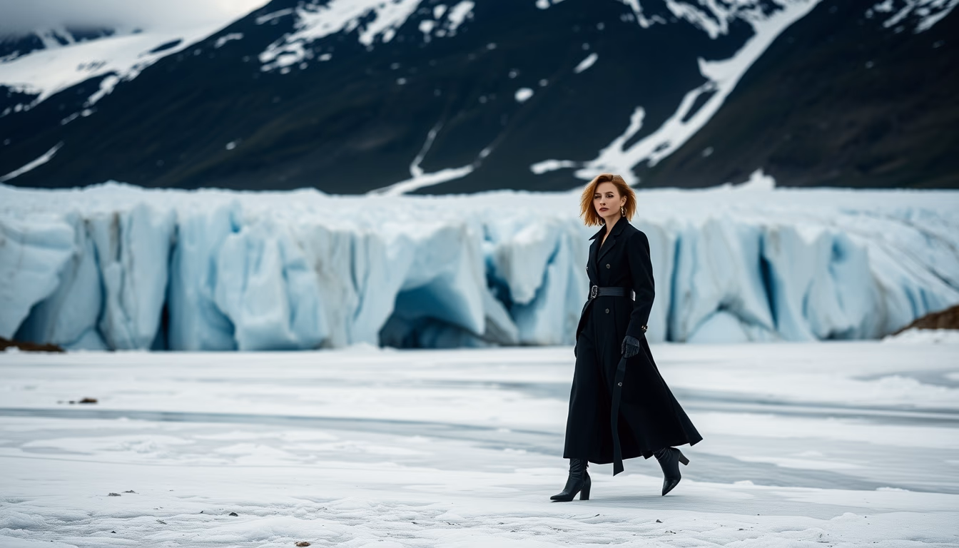 icefields parkway canada in editorial style