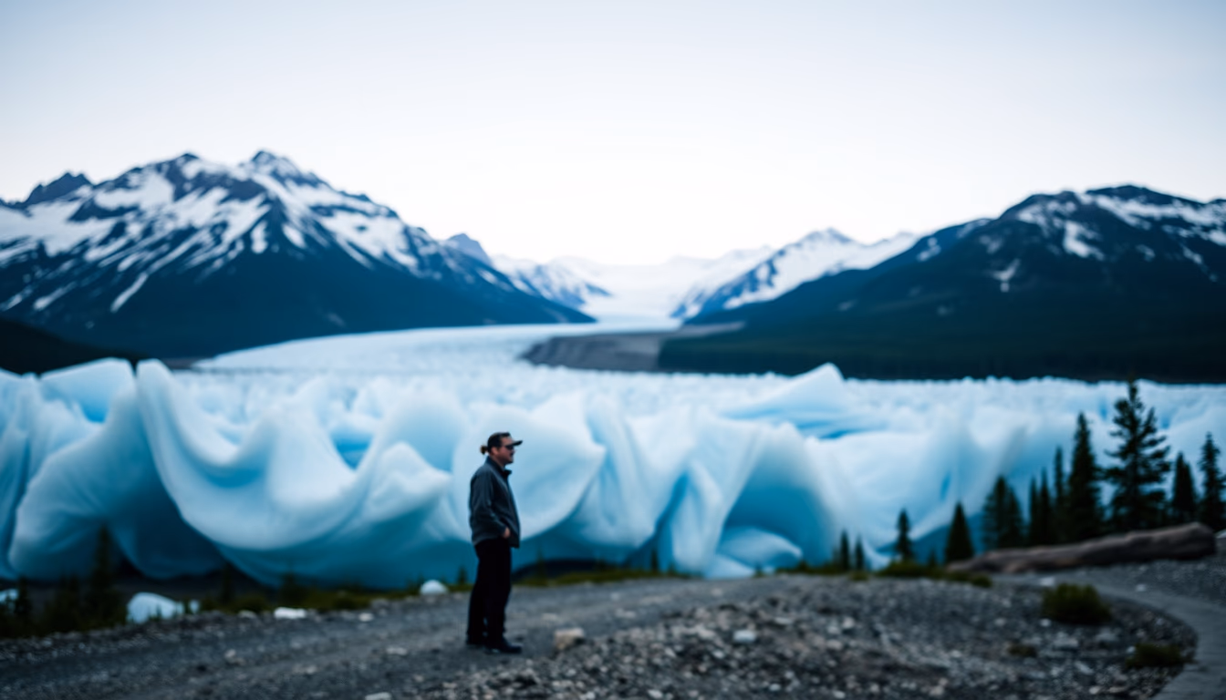 icefields parkway canada in editorial style