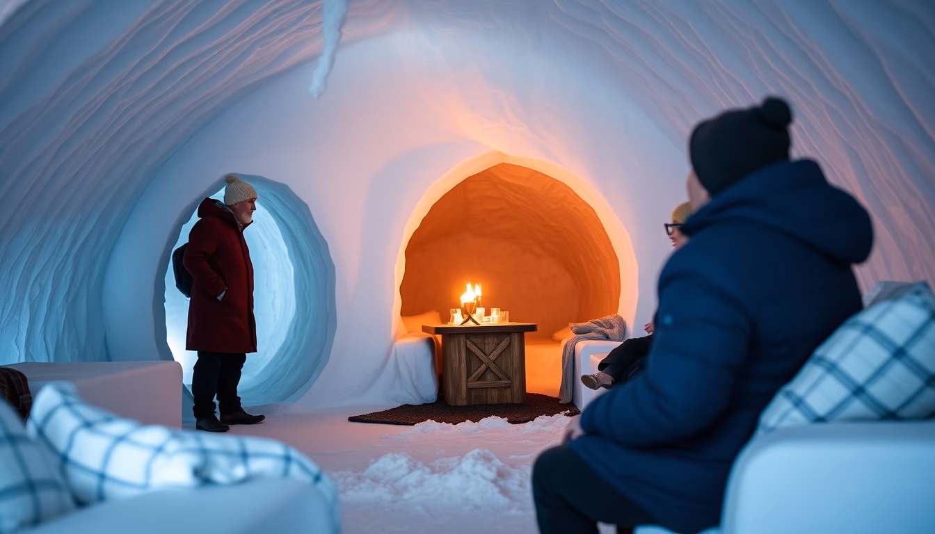 icehotel sweden ice in editorial style