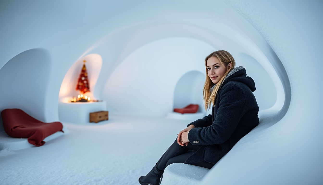 icehotel sweden ice in editorial style