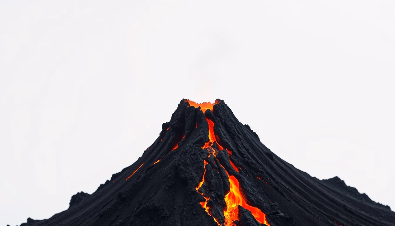 iceland fissure eruption in editorial style