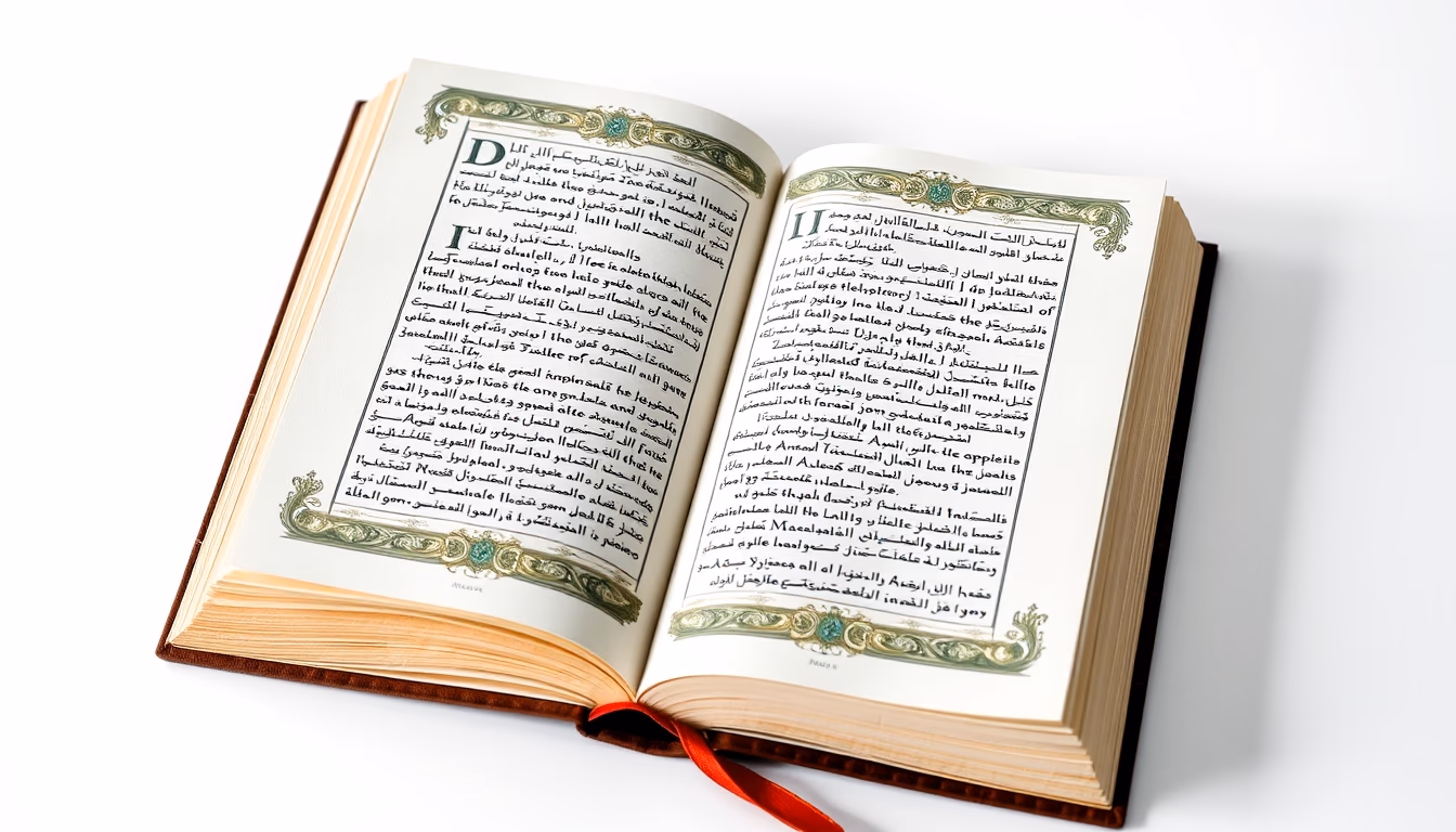 illuminated manuscript in editorial style