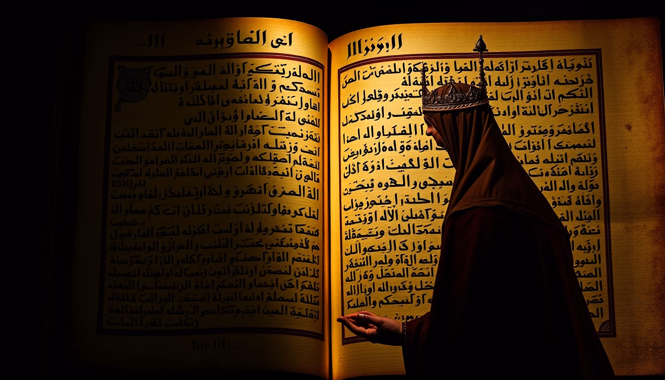 illuminated manuscript in editorial style