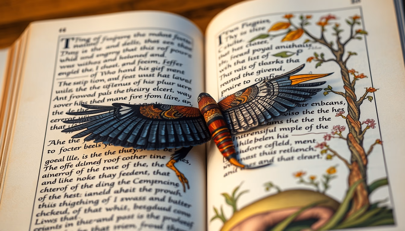 illuminated manuscript in editorial style