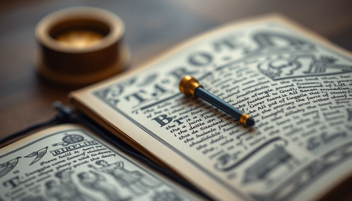 illuminated manuscript in editorial style