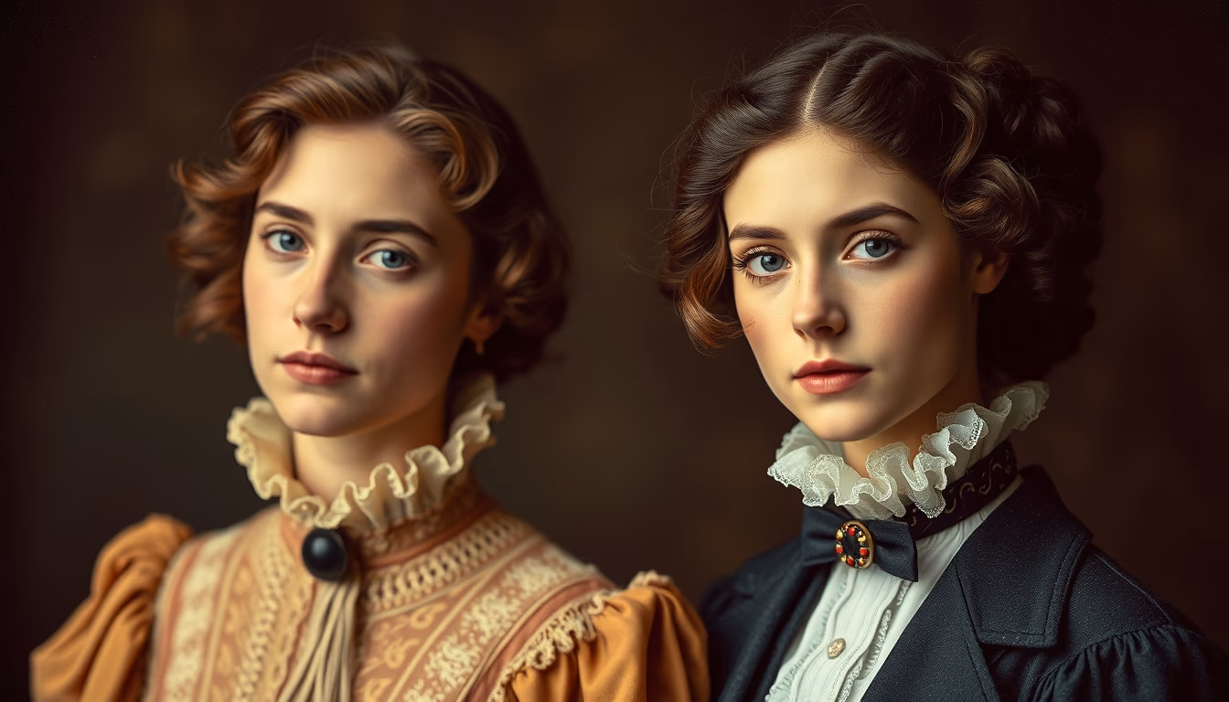 illustrated postcard 1900 in editorial style