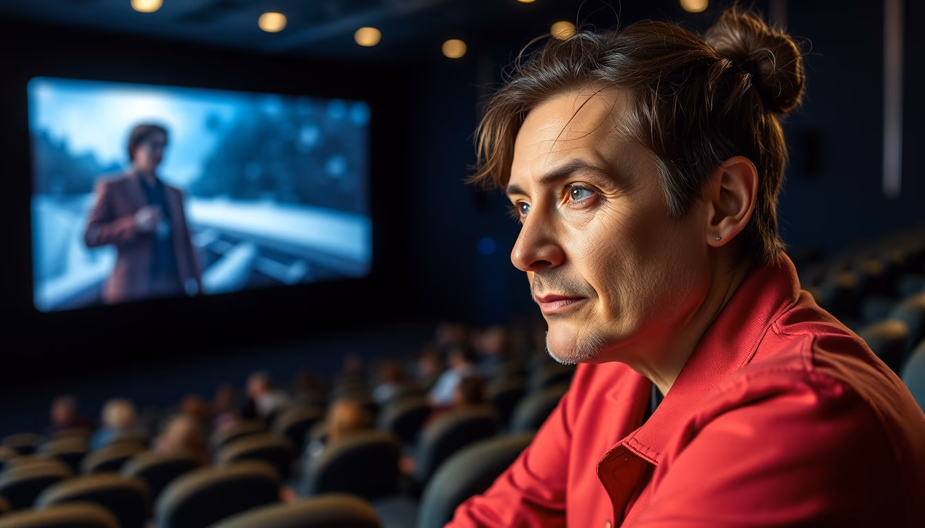 imax theater giant screen in editorial style