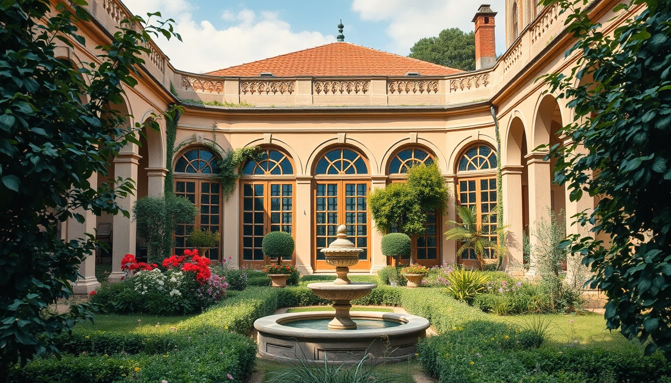 impressionist garden monet style in editorial style