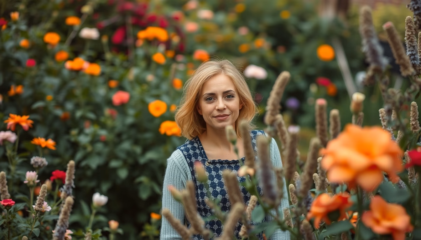 impressionist garden monet style in editorial style