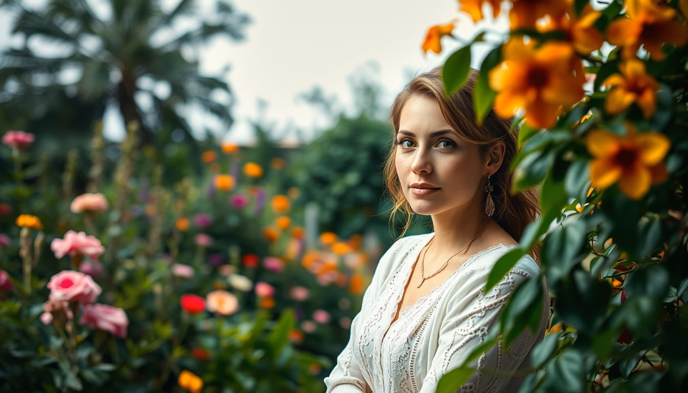 impressionist garden monet style in editorial style