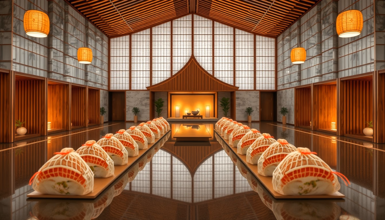 inari pouch sushi in editorial style