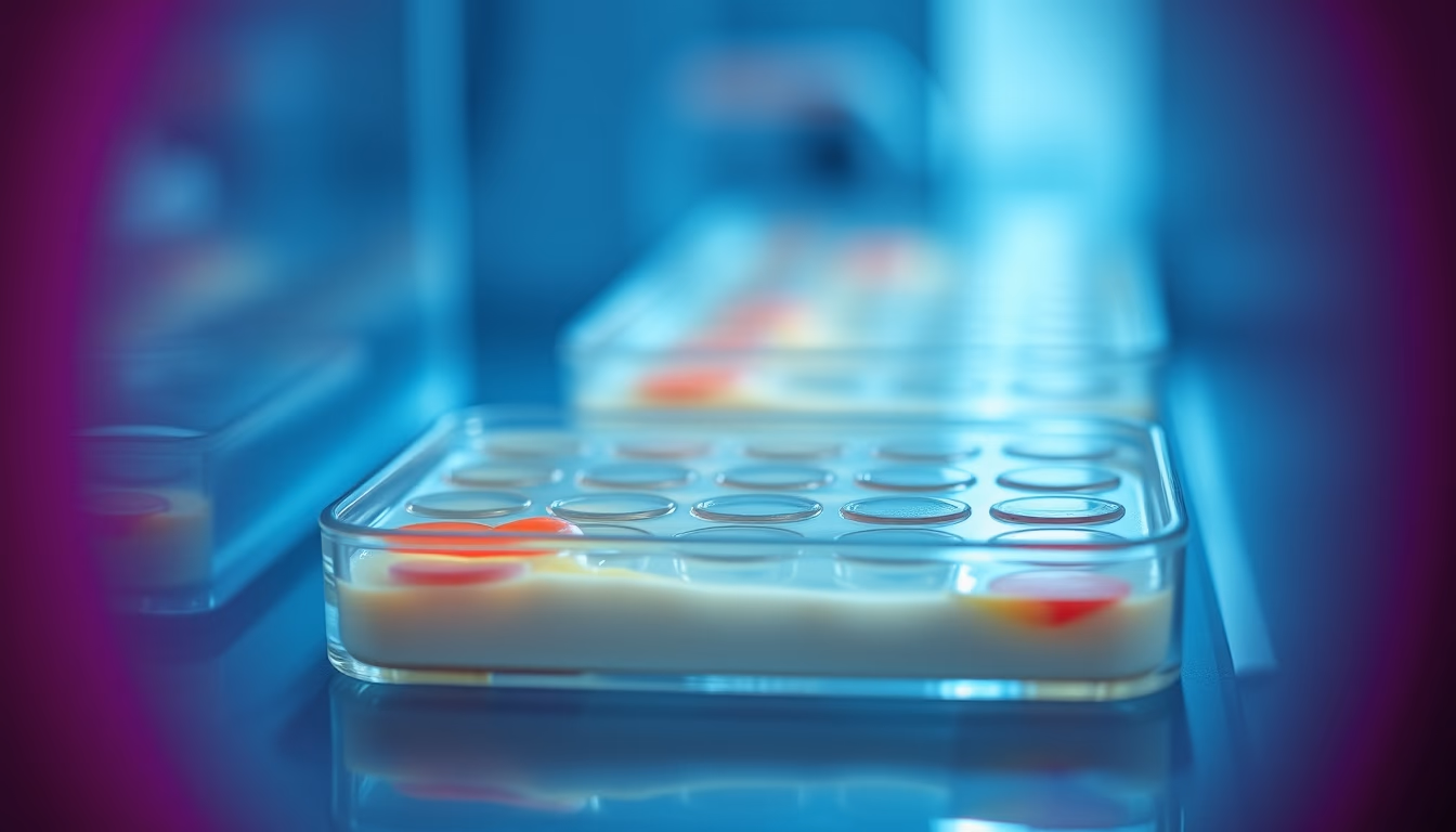 incubator lab petri in editorial style