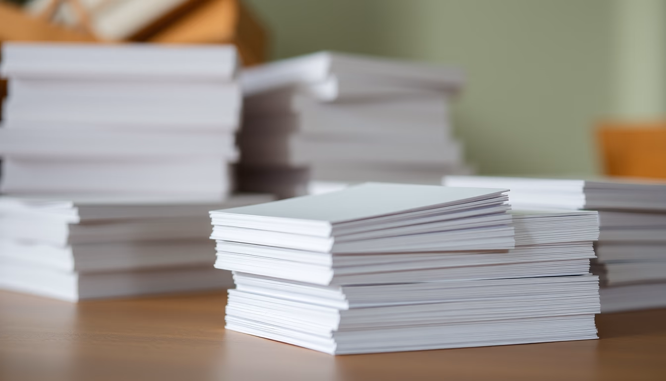 index cards stacked in editorial style